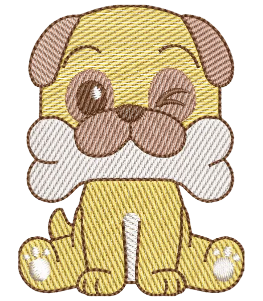 Matriz de Bordado Cachorro com Osso